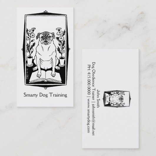Dog Obedience Trainer Visitenkarte (Vorne/Hinten)