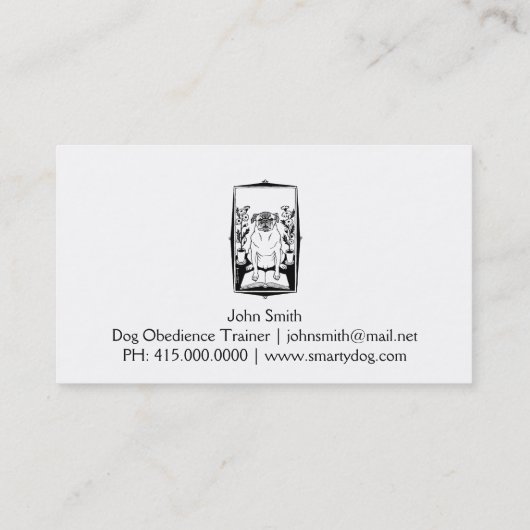Dog Obedience Trainer Visitenkarte (Rückseite)