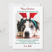 Dog Oma Funny Personalisiert Pet Foto Weihnachten (Vorderseite)