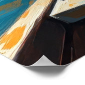 Dog on a boat poster (Ecke)