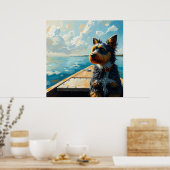 Dog on a boat poster (Küche)
