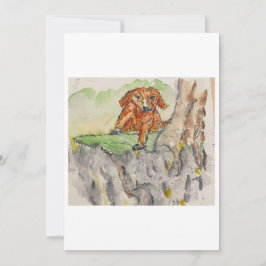 Dog on a Hill Greeting Card Einladung