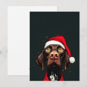 Dog on Christmas Cards Feiertagskarte (Vorne/Hinten)