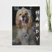 "DOG ON GOOD BIRTHDAY" sagt COCKER SPANIEL Karte (Vorderseite)