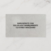 Dog on Obstacle Course Visitenkarte (Rückseite)