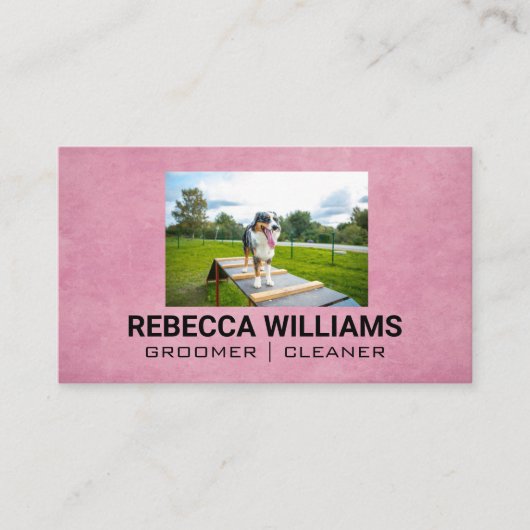 Dog on Obstacle Course Visitenkarte (Vorderseite)