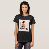 Dog on Scooter - Funny and Stylish Illustration T-Shirt (Vorne ganz)