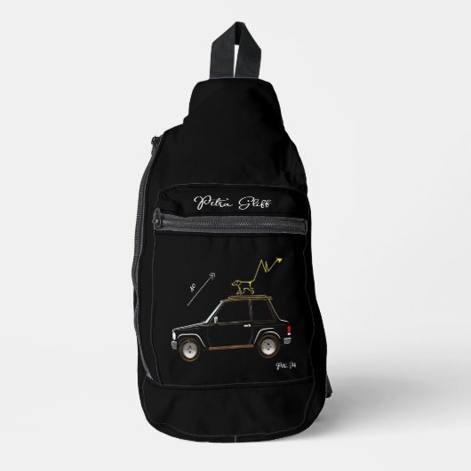 Dog on Wall Street Crossbody Bag (Vorderseite)