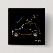 Dog on Wall Street Petra Gliff Square Button (Vorderseite)