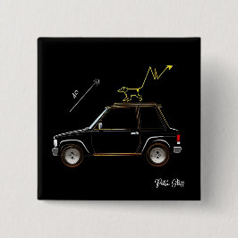 Dog on Wall Street Petra Gliff Square Button