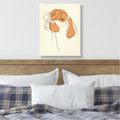 Dog One Line Zeichnend mit Farbe Leinwanddruck (Insitu (Schlafzimmer))