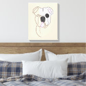 Dog One Line Zeichnend mit Farbe Leinwanddruck (Insitu (Schlafzimmer))