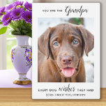 Dog Opa Personalisiertes Foto Fotoplatte<br><div class="desc">Alles Gute zum Geburtstag, der beste Hund Großvater aller Zeiten! Gib Opa eine niedliche und lustige personalisierte Foto-Plakette von seinem besten Enkel, dem Hund! "Du bist der Opa Jeder Hund wünscht, dass sie " Personalisieren Sie mit Ihrer speziellen Nachricht, den Namen des Hundes und das Lieblings-Foto. Diese Oma-Plakette ist auch...</div>