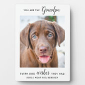 Dog Opa Personalisiertes Foto Fotoplatte (Vorderseite)