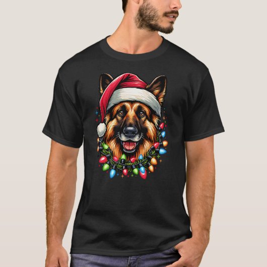 Dog Owner Xmas Men Women Favorite German Shepherd  T-Shirt (Vorderseite)