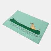 Dog Paddle Canoe Fußmatte (Schrägansicht)