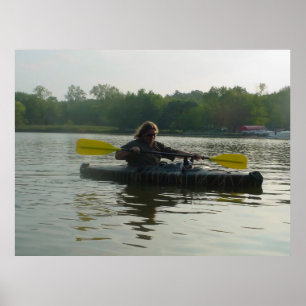 Dog Paddler Poster
