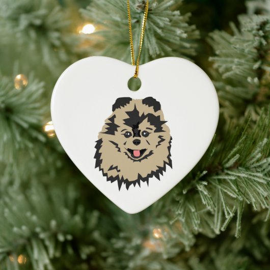 Dog Painting Christmas Art Ceramic Keramik Ornament (Baum)