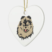 Dog Painting Christmas Art Ceramic Keramik Ornament (Links)