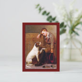 Dog Painting: Die besten Freunde von John Brown Postkarte (Stehend Vorderseite)