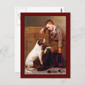 Dog Painting: Die besten Freunde von John Brown Postkarte (Vorne/Hinten)