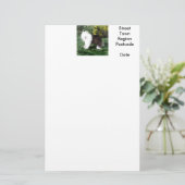 Dog Painting Old English Sheepdog Personalisiert Briefpapier (Stehend Vorderseite)
