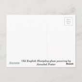 Dog Painting Old English Sheepdog Postkarte (Rückseite)