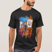 Dog Painting Wolf Artist Art Animals Graphic Novel T-Shirt (Vorderseite)