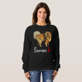 Dog Papa Puppy Vater Spitz Sweatshirt (Vorne ganz)