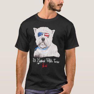 Dog Papa Puppy Vater West Highland White Terrier T-Shirt