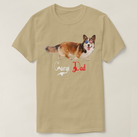 Dog Papa Welpe Vater Corgi583 T-Shirt (Design vorne)