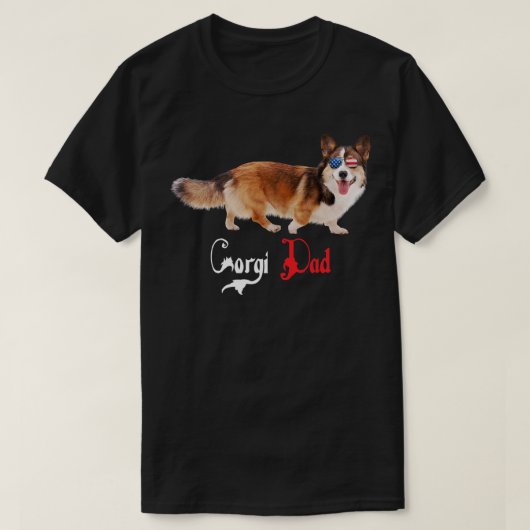Dog Papa Welpe Vater Corgi584 T-Shirt (Design vorne)