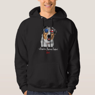 Dog Papa Welpe Vater Miniaturamerikanischer Schäfe Hoodie