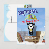 Dog Paratrooper City Postcard Postkarte (Vorne/Hinten)