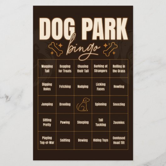 Dog Park Bingo Interactive Game Flyer (Vorne)