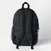 Dog Patchwork Art Denim Bedruckter Rucksack (Rückseite)
