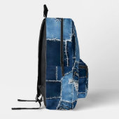 Dog Patchwork Art Denim Bedruckter Rucksack (Links)