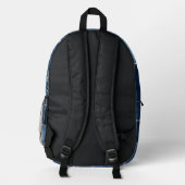 Dog Patchwork Art Denim Bedruckter Rucksack (Rückseite)