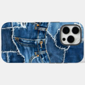 Dog Patchwork Art Denim Case-Mate iPhone Hülle (Rückseite (Horizontal))