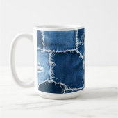 Dog Patchwork Art Denim Kaffeetasse (Links)