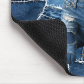 Dog Patchwork Art Denim Mousepad (Ecke)