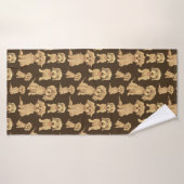Dog Pattern Brown labradoodle goldendoodle Badehandtuch (Badehandtuch)