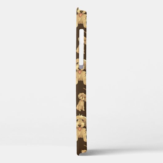 Dog Pattern Brown labradoodle goldendoodle Case-Mate iPhone Hülle (Rückseite / Links)