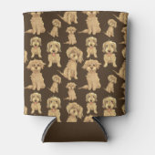 Dog Pattern Brown labradoodle goldendoodle Dosenkühler (Vorderseite)