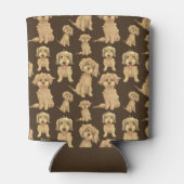 Dog Pattern Brown labradoodle goldendoodle Dosenkühler (Rückseite)