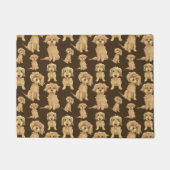 Dog Pattern Brown labradoodle goldendoodle Fußmatte (Vorderseite)