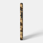 Dog Pattern Brown labradoodle goldendoodle iPhone Hülle (Linke Seite)
