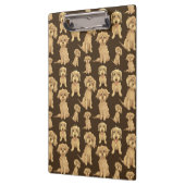 Dog Pattern Brown labradoodle goldendoodle Klemmbrett (Links)