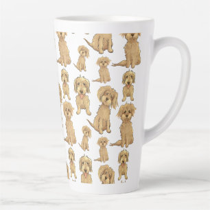 Dog Pattern Brown labradoodle goldendoodle Milchtasse
