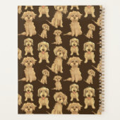 Dog Pattern Brown labradoodle goldendoodle Planer (Rückseite)
